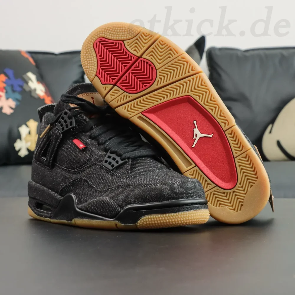 Top Levi's x Air Jordan 4 Retro NRG „Black Levis“ Replica – Bild 5