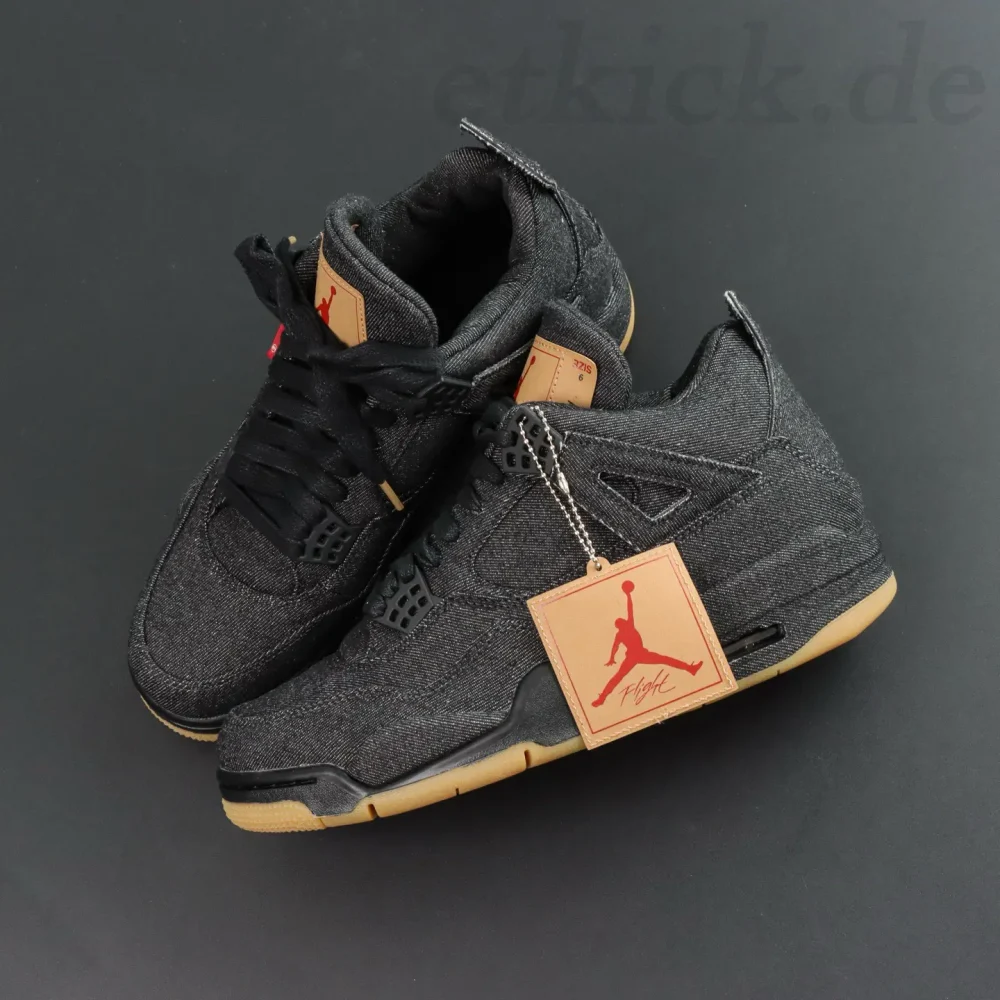 Top Levi's x Air Jordan 4 Retro NRG „Black Levis“ Replica – Bild 7