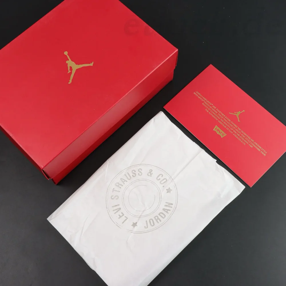 Top Levi's x Air Jordan 4 Retro NRG „Black Levis“ Replica – Bild 12