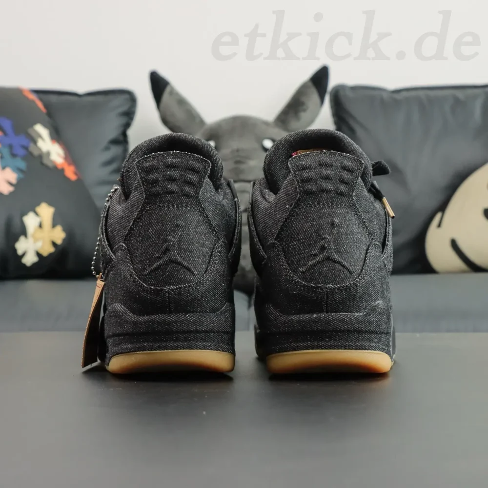 Top Levi's x Air Jordan 4 Retro NRG „Black Levis“ Replica – Bild 4