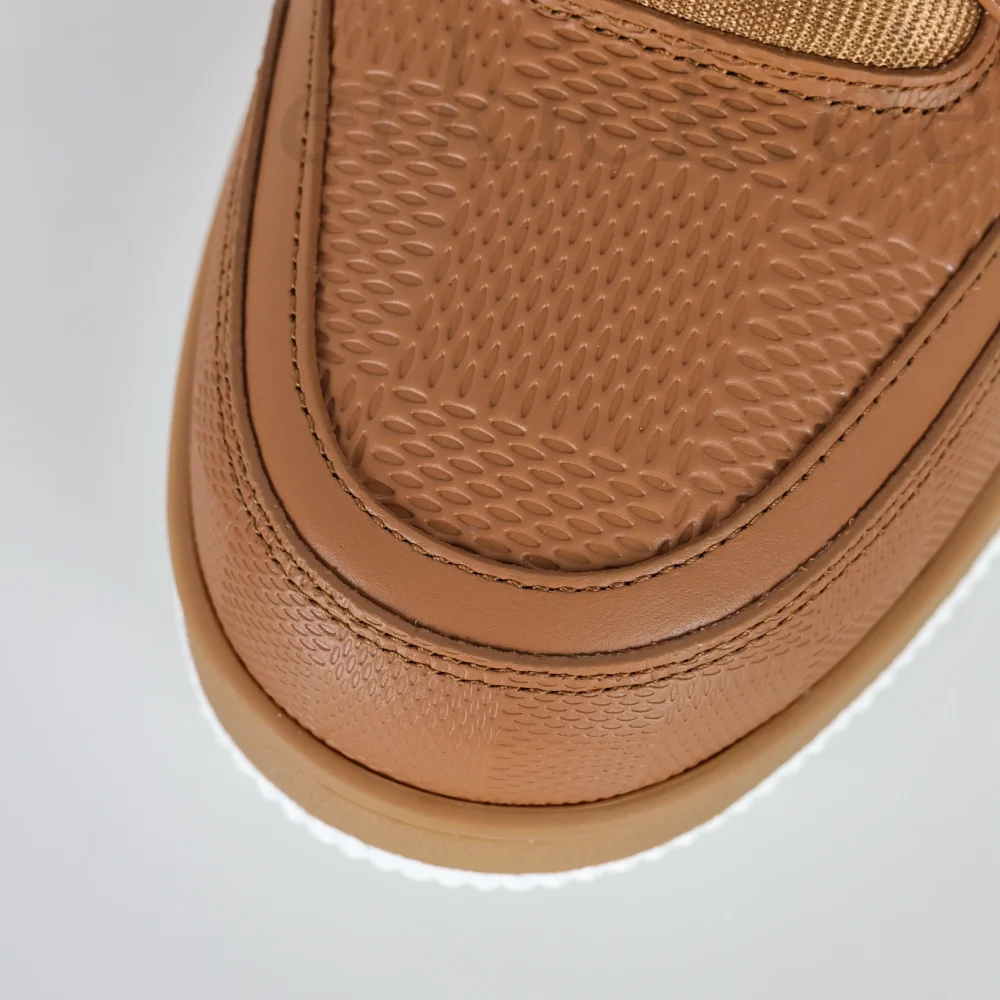 Trainer Sneaker Cognac Braun Damier-Geprägtes Kalbsleder Reps – Bild 8