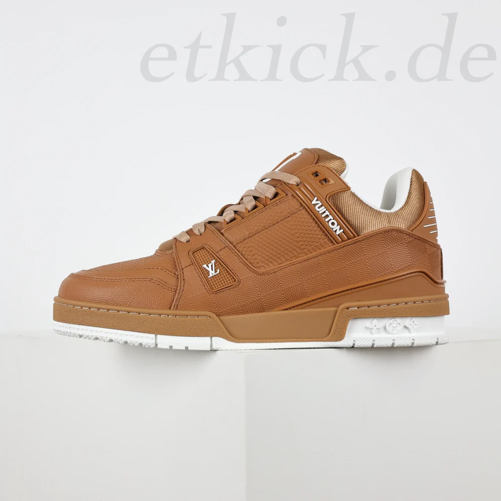 Trainer Sneaker Cognac Braun Damier-Geprägtes Kalbsleder Reps – Bild 2