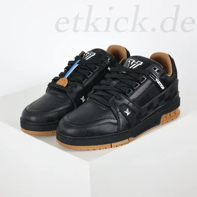 Trainer Sneaker Kalbsleder Schwarz