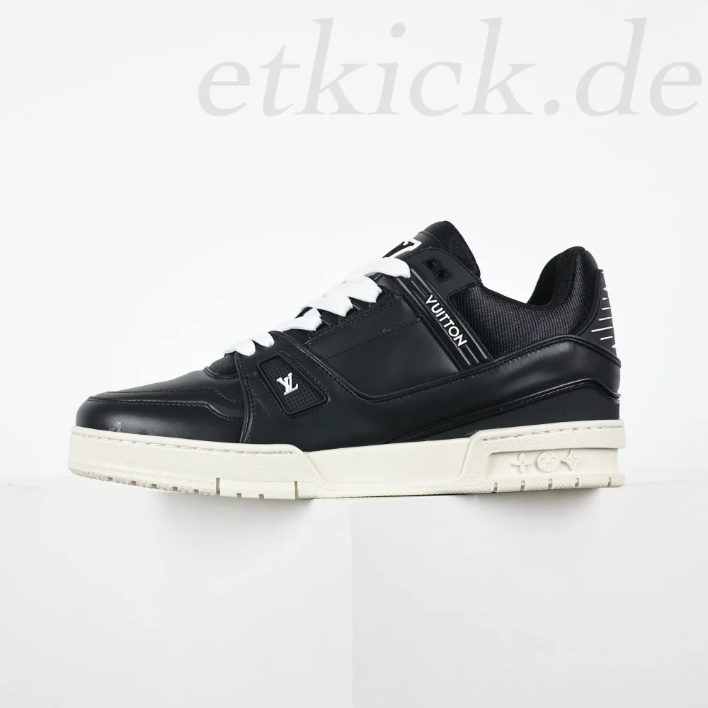 Trainer Sneaker Schwarzes mattes Kalbsleder – Bild 8