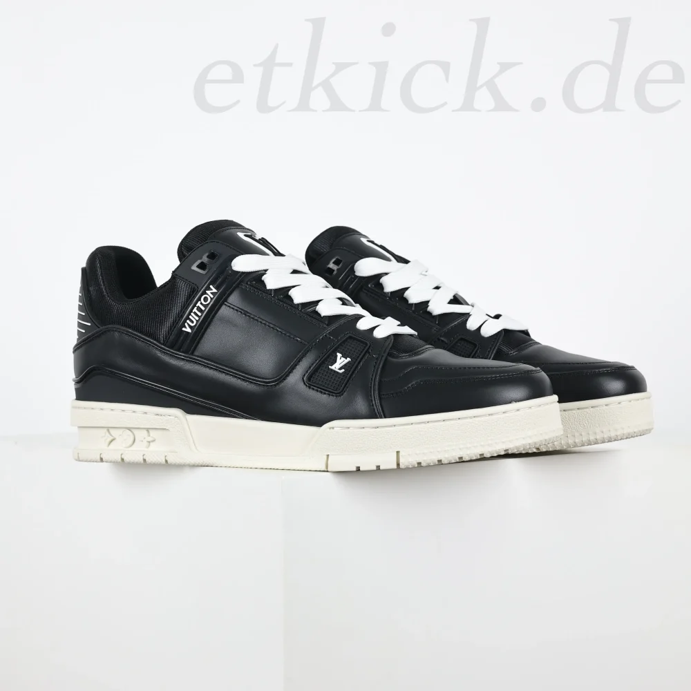 Trainer Sneaker Schwarzes mattes Kalbsleder – Bild 3