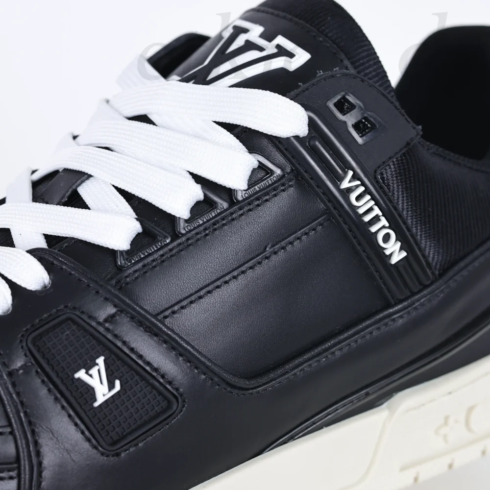 Trainer Sneaker Schwarzes mattes Kalbsleder – Bild 11