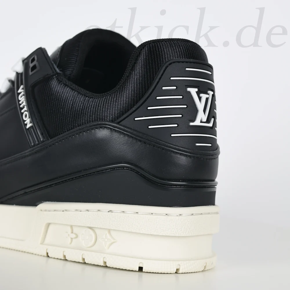 Trainer Sneaker Schwarzes mattes Kalbsleder – Bild 9