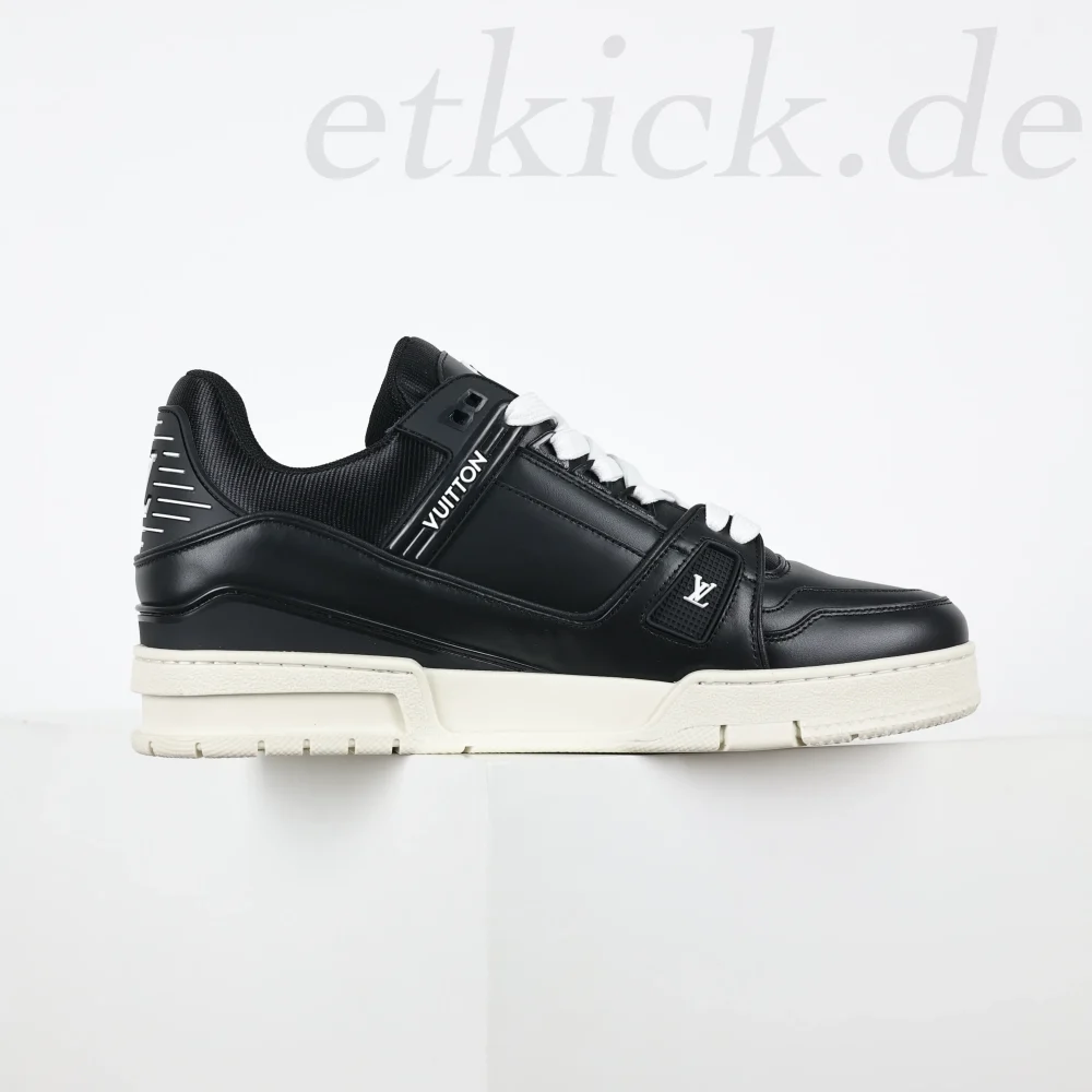 Trainer Sneaker Schwarzes mattes Kalbsleder – Bild 4