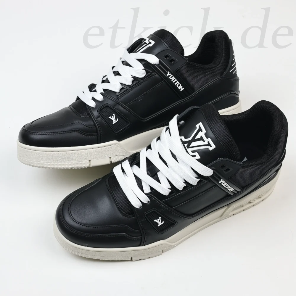 Trainer Sneaker Schwarzes mattes Kalbsleder – Bild 5