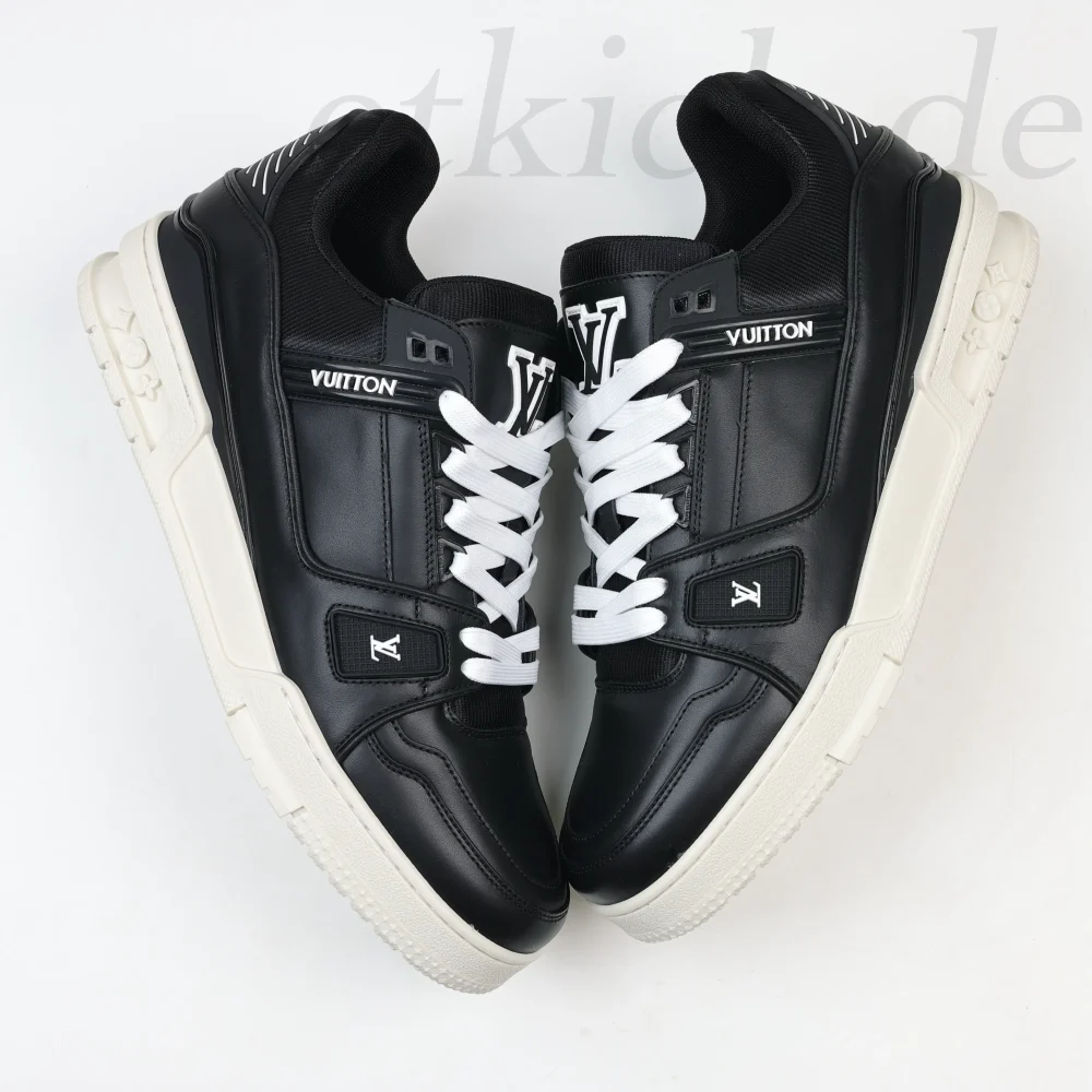 Trainer Sneaker Schwarzes mattes Kalbsleder – Bild 6