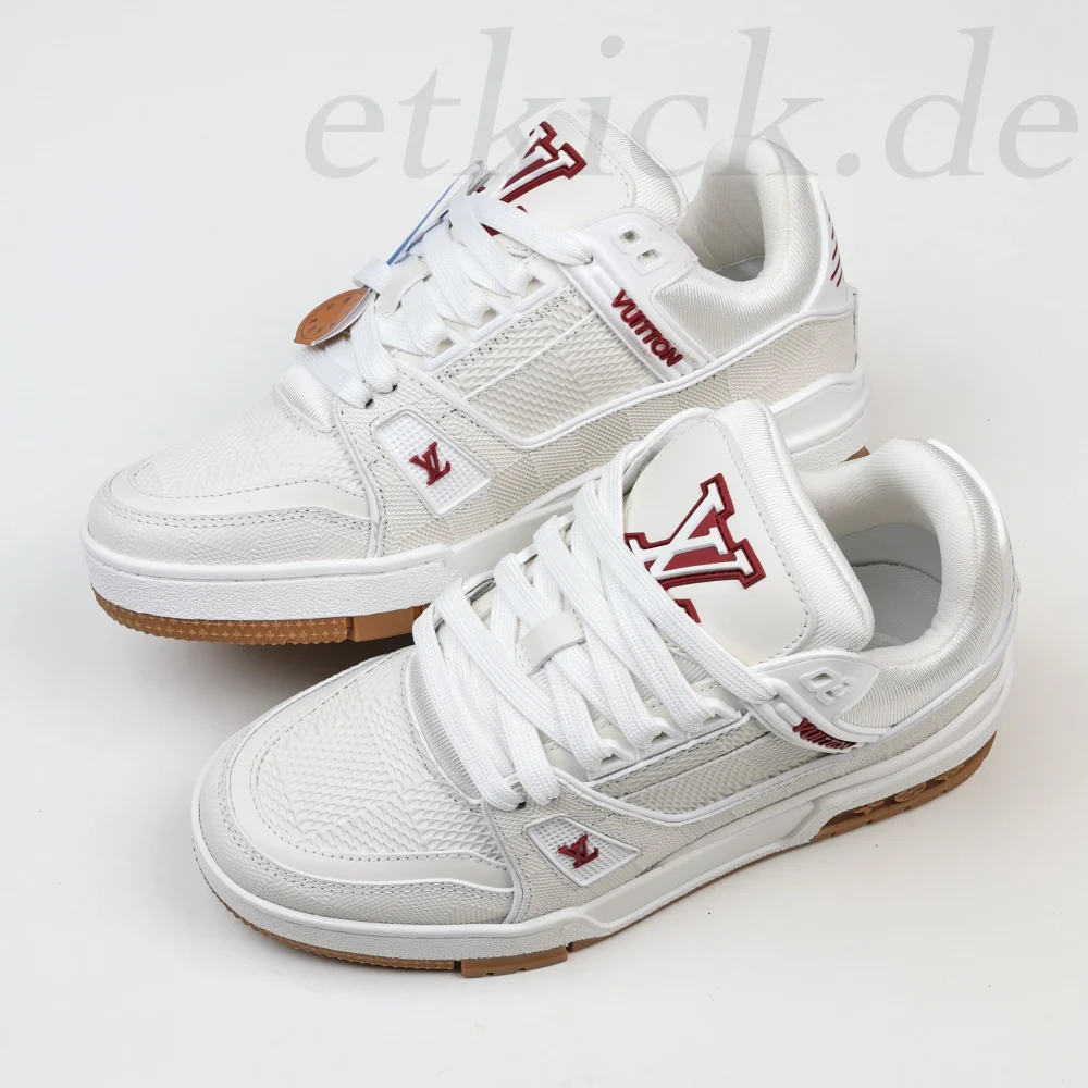 Trainer Sneaker Weiß und Rot – Bild 4
