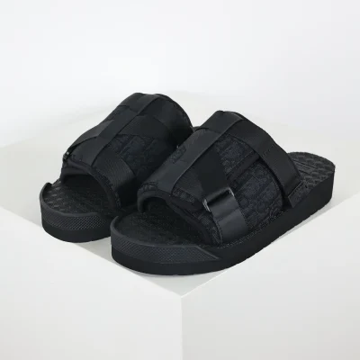 Alpha Sandale Schwarz Schräg Jacquard