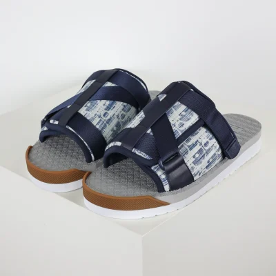 Alpha Slide Blau Herren Hausschuhe