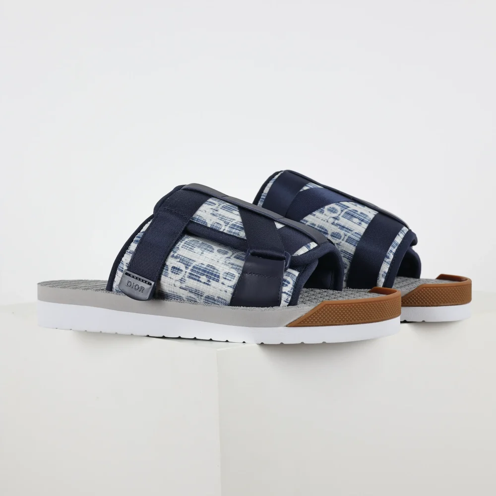 Alpha Slide Blau Herren Hausschuhe – Bild 2