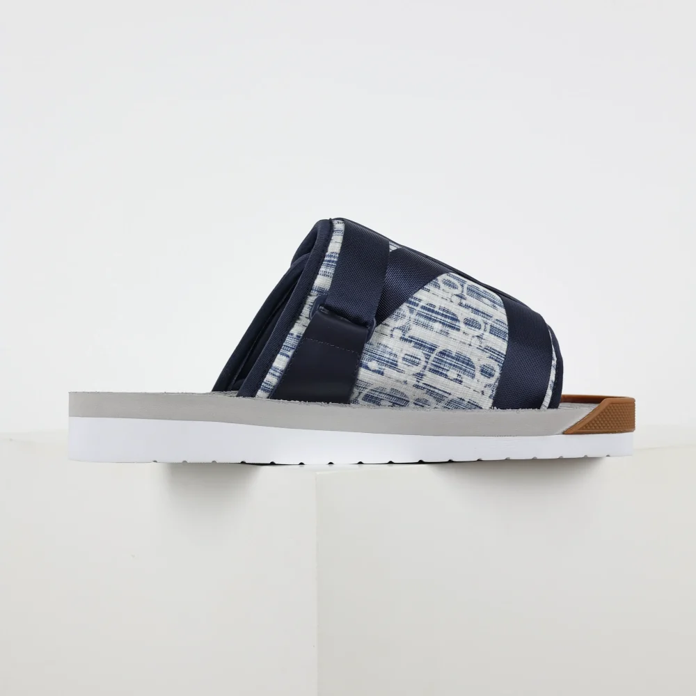 Alpha Slide Blau Herren Hausschuhe – Bild 5