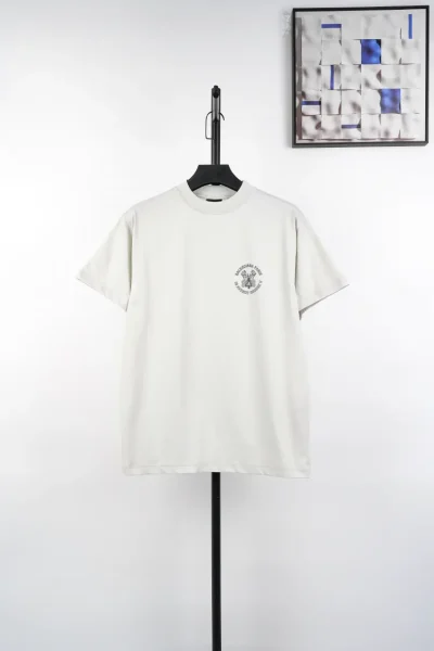 Balenciaga Doppel-B-Schlüssel Hohlbuchstabendruck Kurzarm weiß