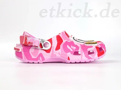 Crocs Classic Clog A Bathing Ape ABC Camo Pink Top-Version