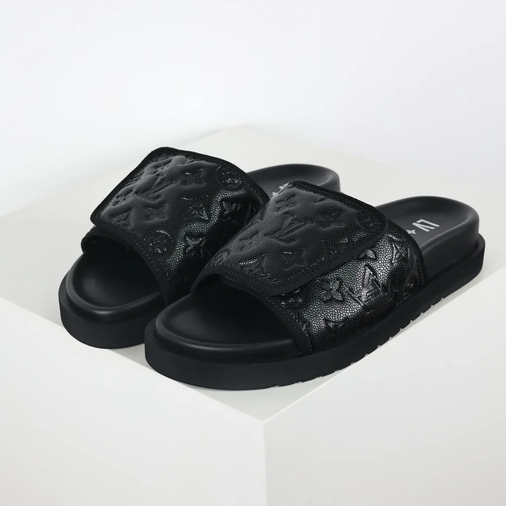 Miami Mule Sandalen aus Leder Schwarz