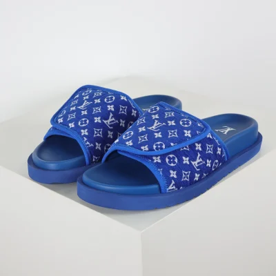 Monogramm Miami Line Pantoletten Blau