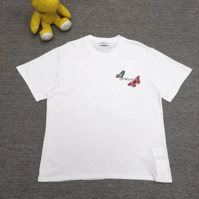Off-White Locker geschnittenes, kurzärmliges T-Shirt mit Schmetterlingspfeil Reps