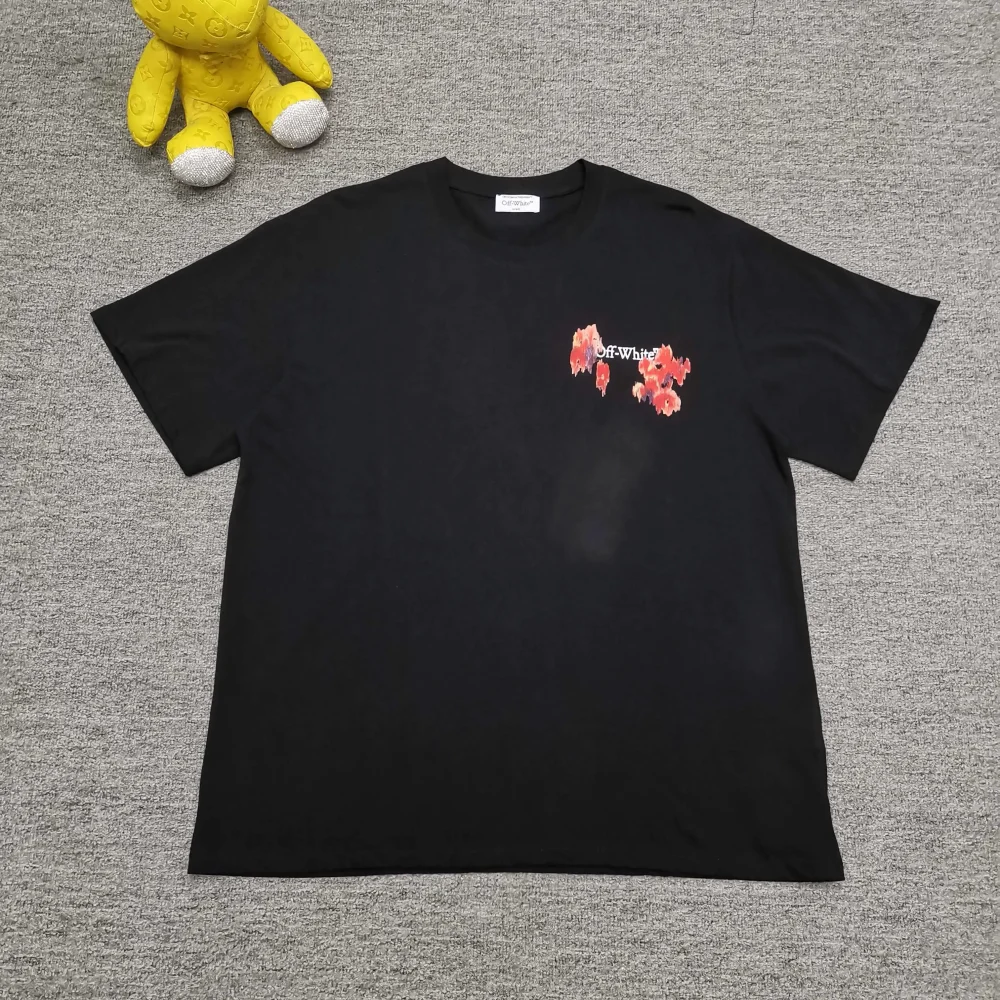 Off-White T-Shirt mit Pfeil-Print Schwarz
