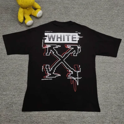 Off White neues Rückenpfeil-Graffiti-Kurzarm-T-Shirt mit lockerer Version