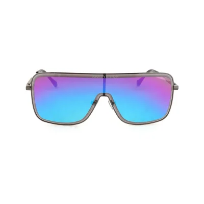 Sonnenbrille mit Farbverlaufsvisier und Metallrahmen