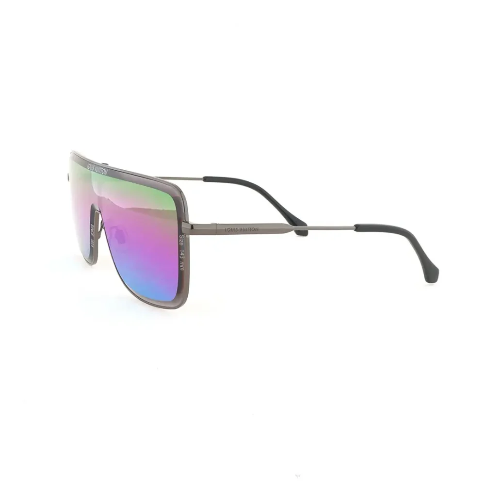 Sonnenbrille mit Farbverlaufsvisier und Metallrahmen – Bild 3