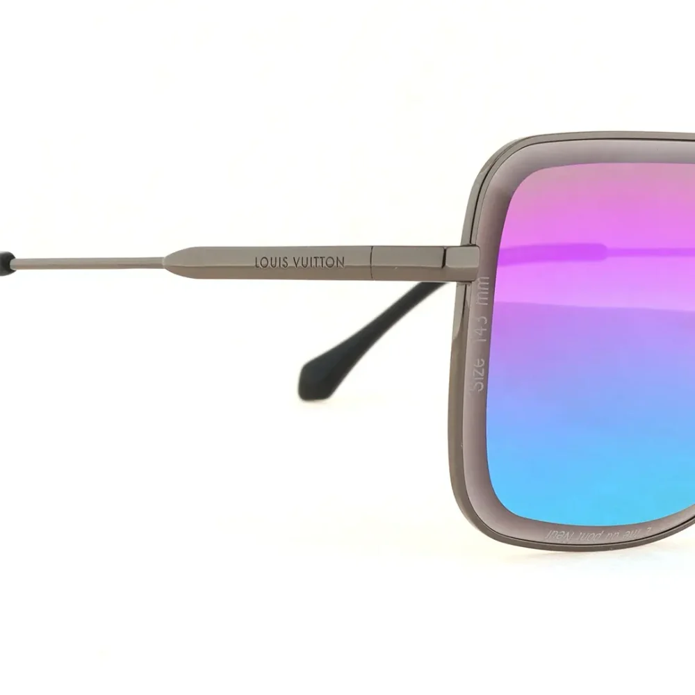 Sonnenbrille mit Farbverlaufsvisier und Metallrahmen – Bild 5