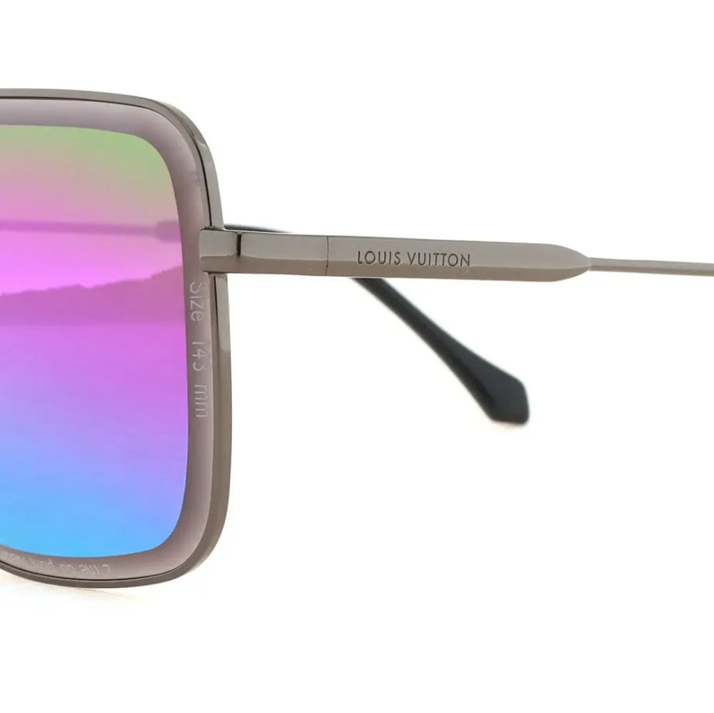 Sonnenbrille mit Farbverlaufsvisier und Metallrahmen – Bild 6