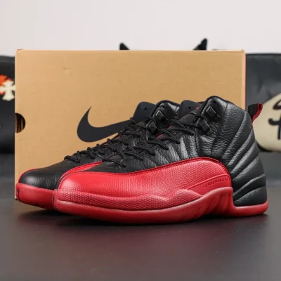 Air Jordan 12 Retro Flu Game Schwarz und Rot 2025