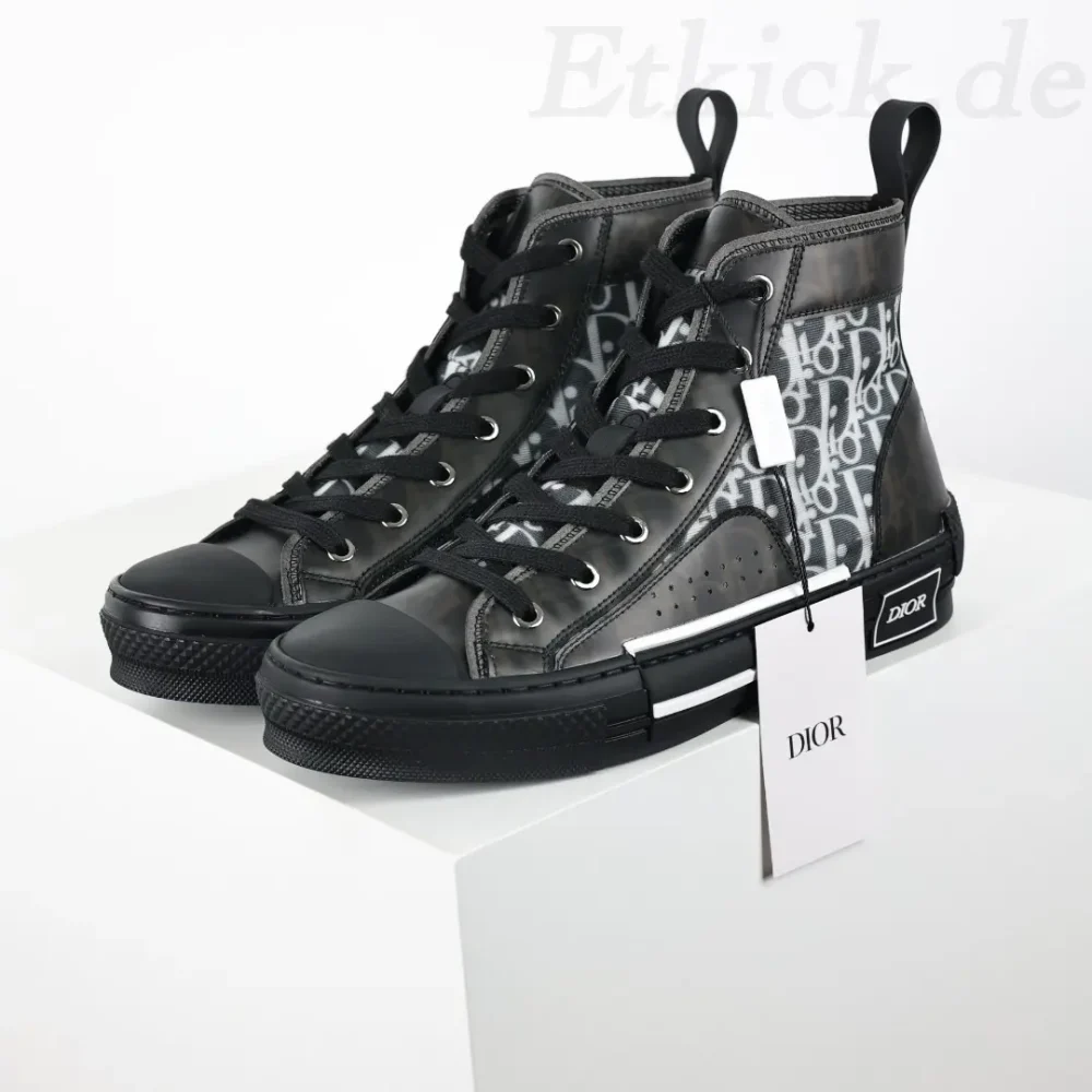 B-23 High Top Sneakers Schwarz Mesh And Oblique