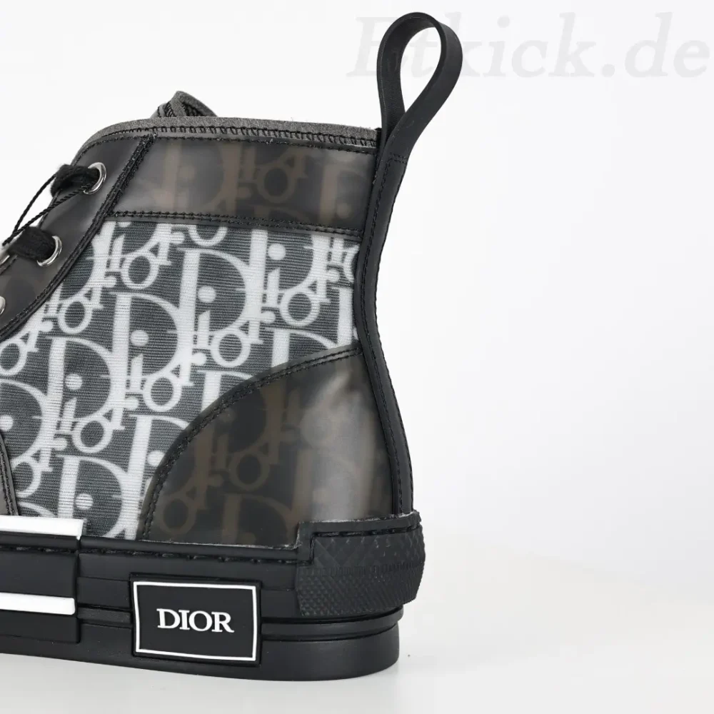 B-23 High Top Sneakers Schwarz Mesh And Oblique – Bild 9