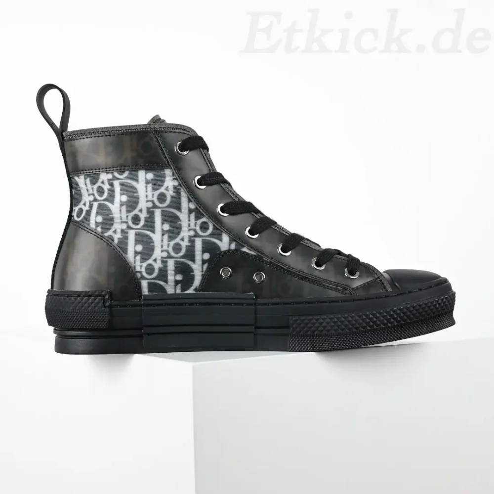 B-23 High Top Sneakers Schwarz Mesh And Oblique – Bild 3