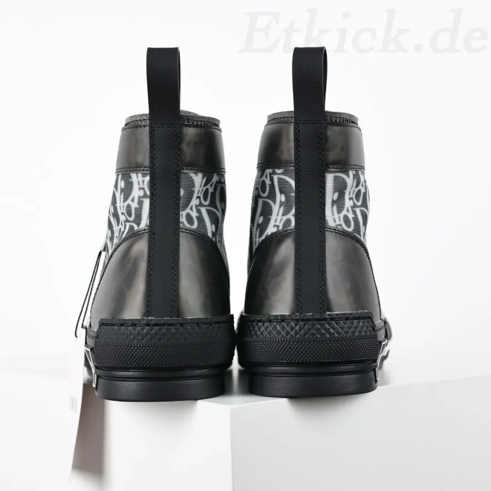 B-23 High Top Sneakers Schwarz Mesh And Oblique – Bild 7