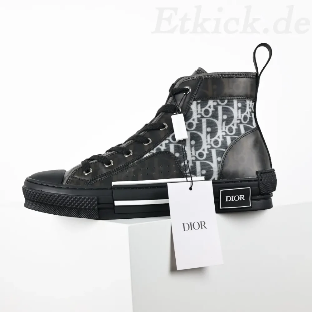 B-23 High Top Sneakers Schwarz Mesh And Oblique – Bild 4