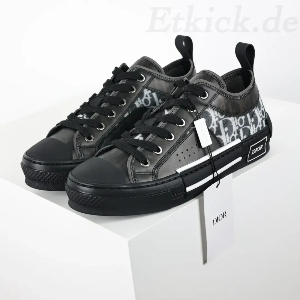 B-23 Low Top Sneakers Schwarz Mesh And Oblique
