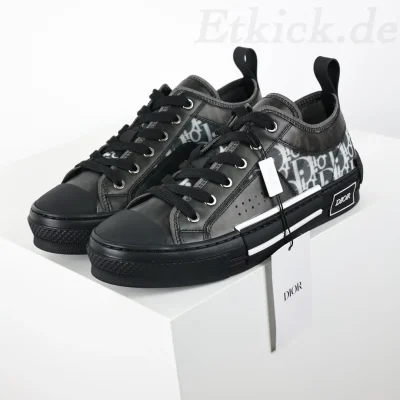 B-23 Low Top Sneakers Schwarz Mesh And Oblique