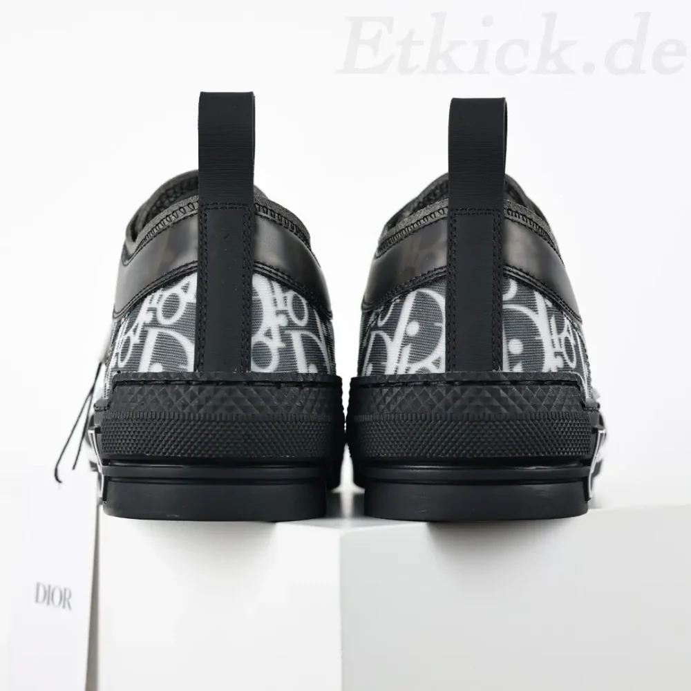B23 Low Top Sneakers Schwarz Mesh And Oblique – Bild 6