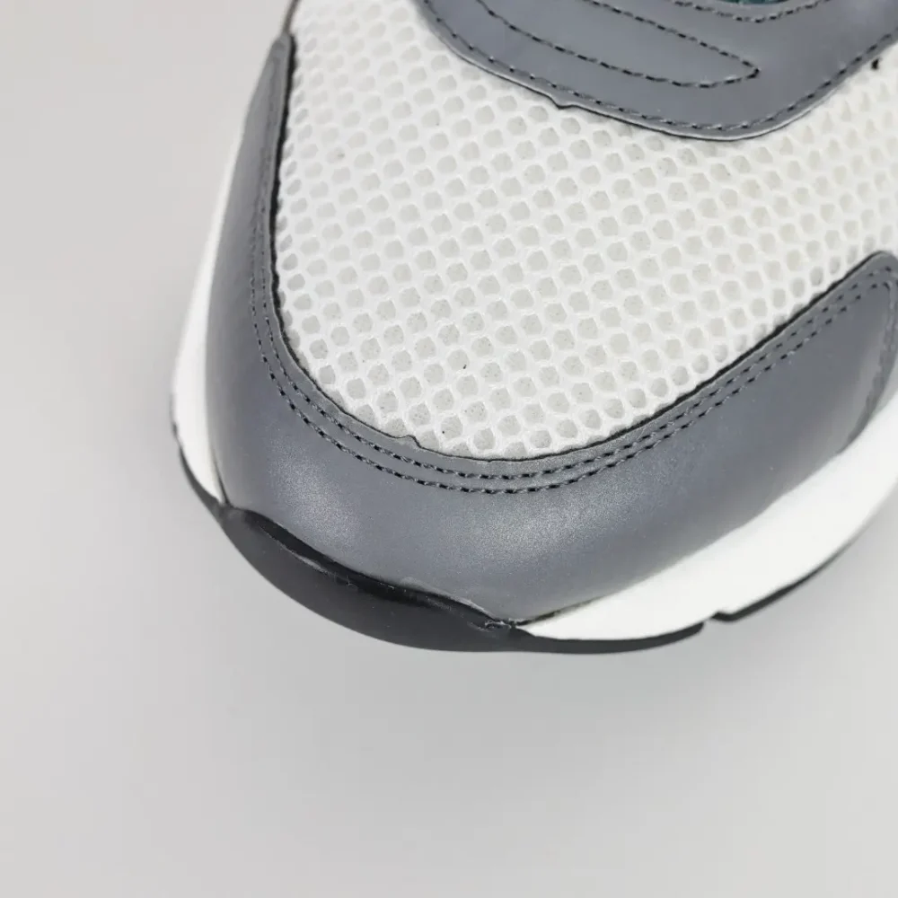 B22 Jogging Fashion Sneakers Grau, Weiß und Blau – Bild 7
