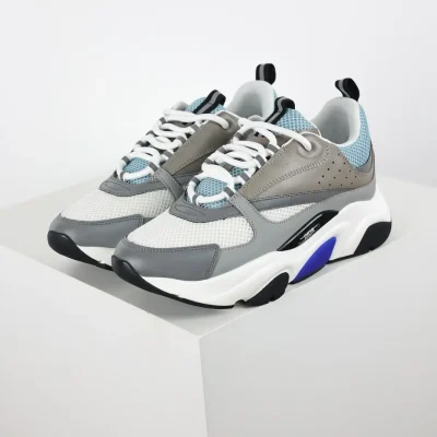 B22 Jogging Fashion Sneakers Grau, Weiß und Blau