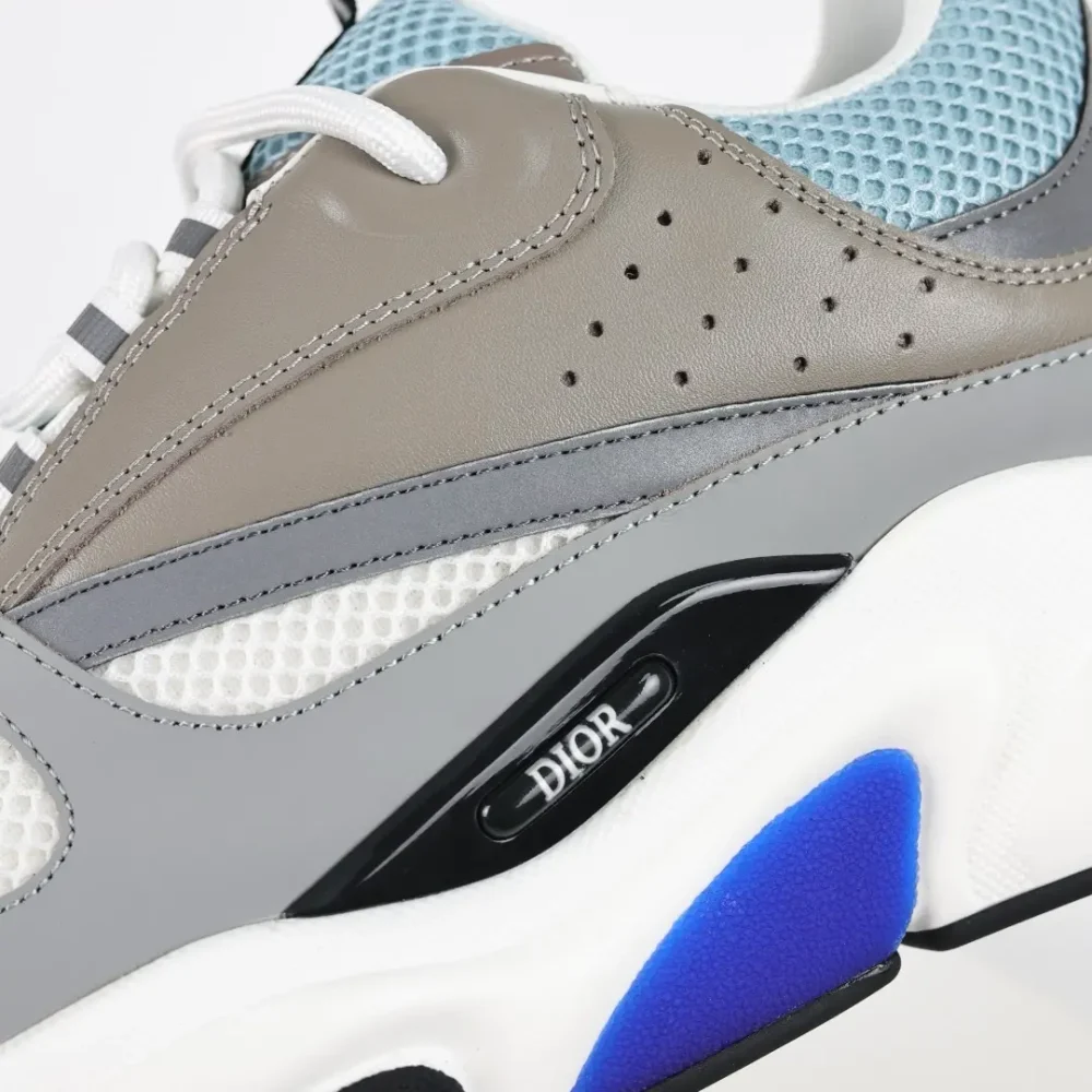 B22 Jogging Fashion Sneakers Grau, Weiß und Blau – Bild 9