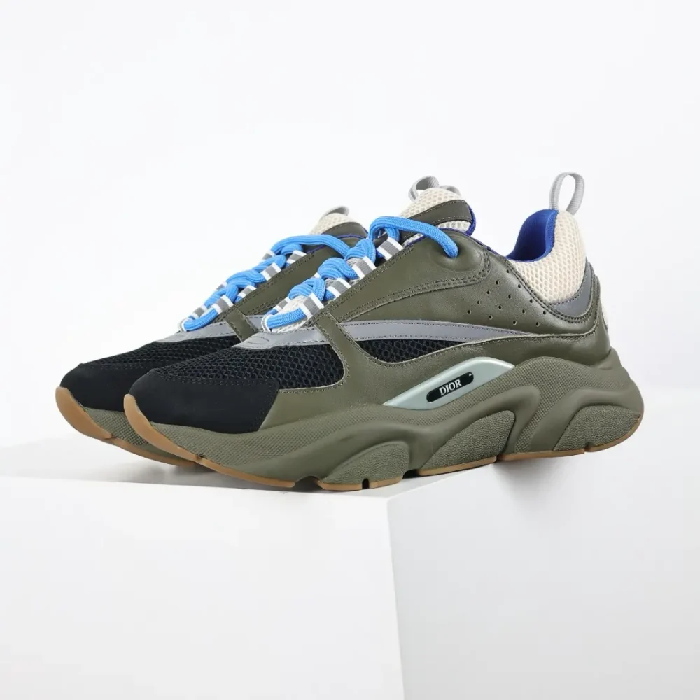 B22 Jogging Fashion Sneakers Olivgrün – Bild 3