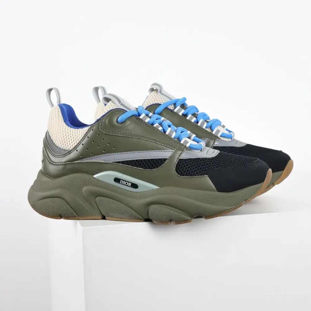 B22 Jogging Fashion Sneakers Olivgrün – Bild 2