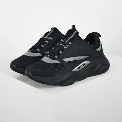 B22 Jogging Fashion Sneakers Schwarz und Grau