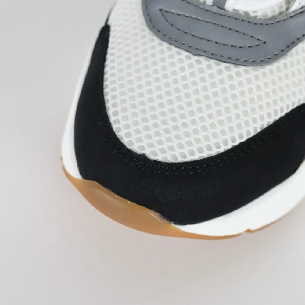 B22 Jogging Fashion Sneakers Weiß Braune Sohle 58 – Bild 7