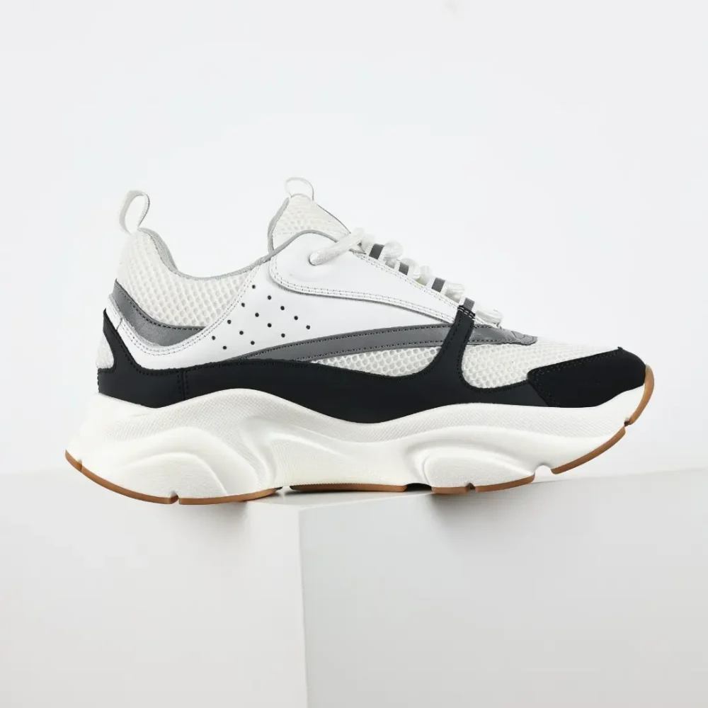 B22 Jogging Fashion Sneakers Weiß Braune Sohle 58 – Bild 5