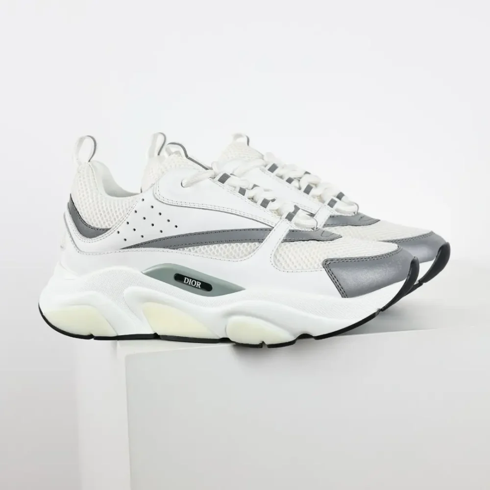 B22 Jogging Fashion Sneakers Weiß und Grau – Bild 2