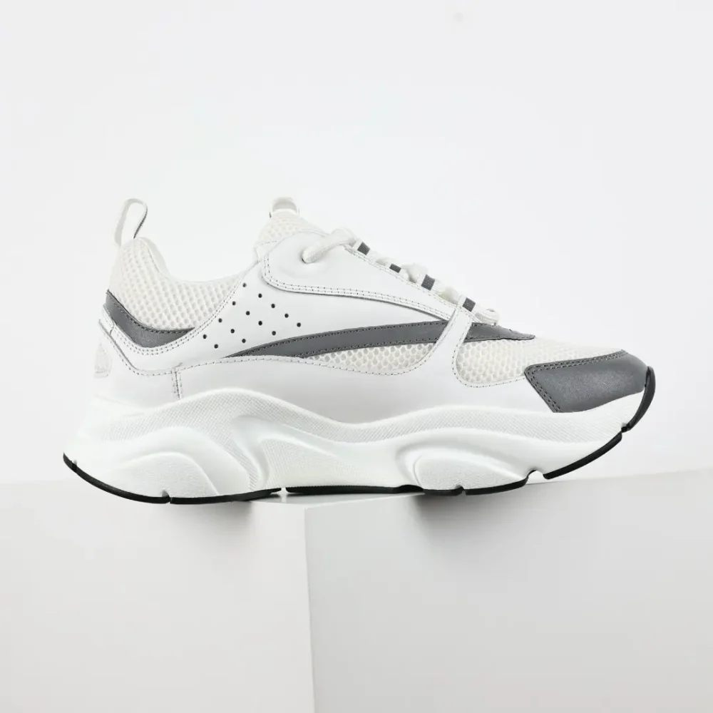 B22 Jogging Fashion Sneakers Weiß und Grau – Bild 3