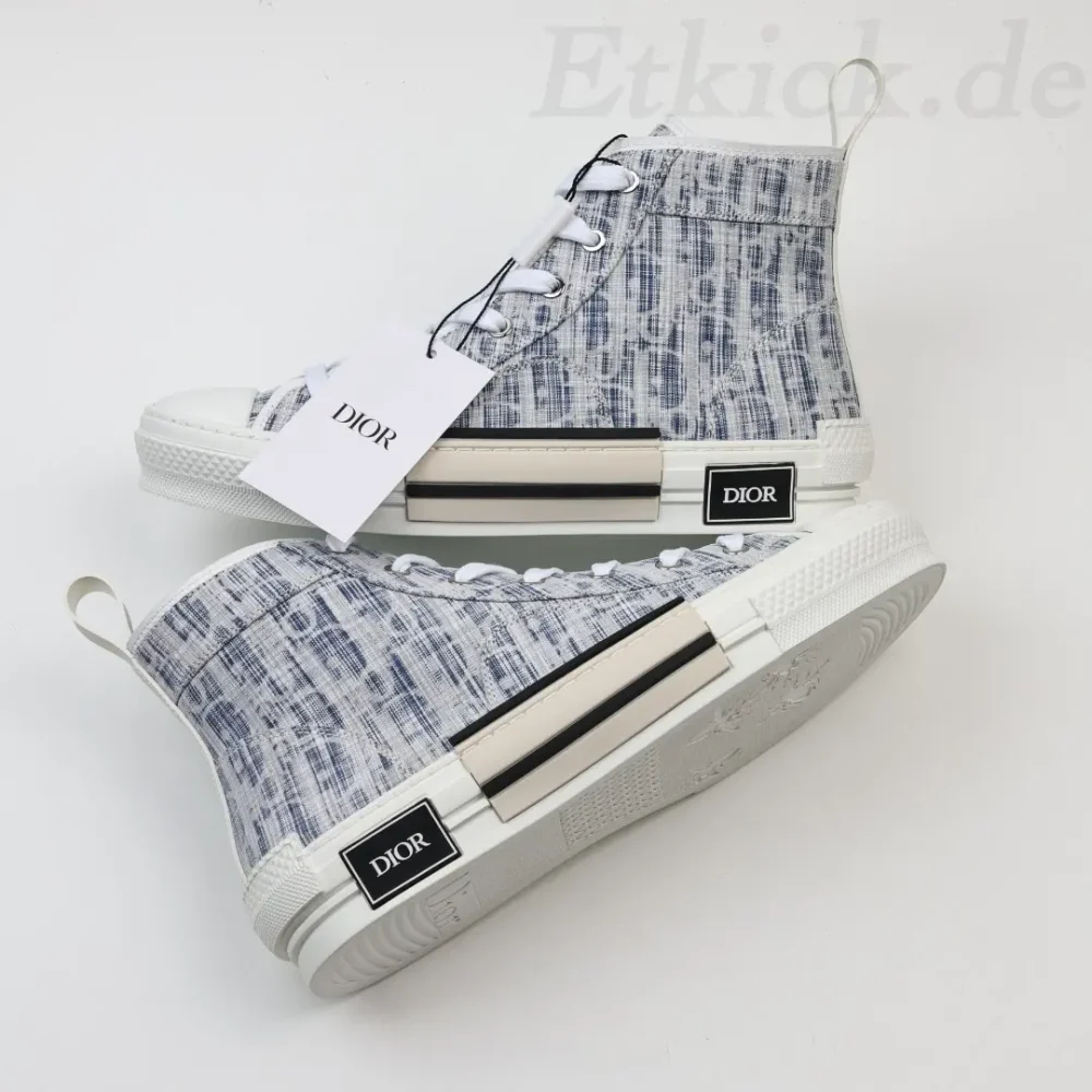 B23 High Blue Oblique Kasuri Jacquard-Sneaker – Bild 8